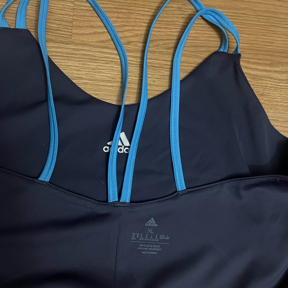 Adidas Dark Blue Bra Top with Light Blue Straps - Picture 5 of 7